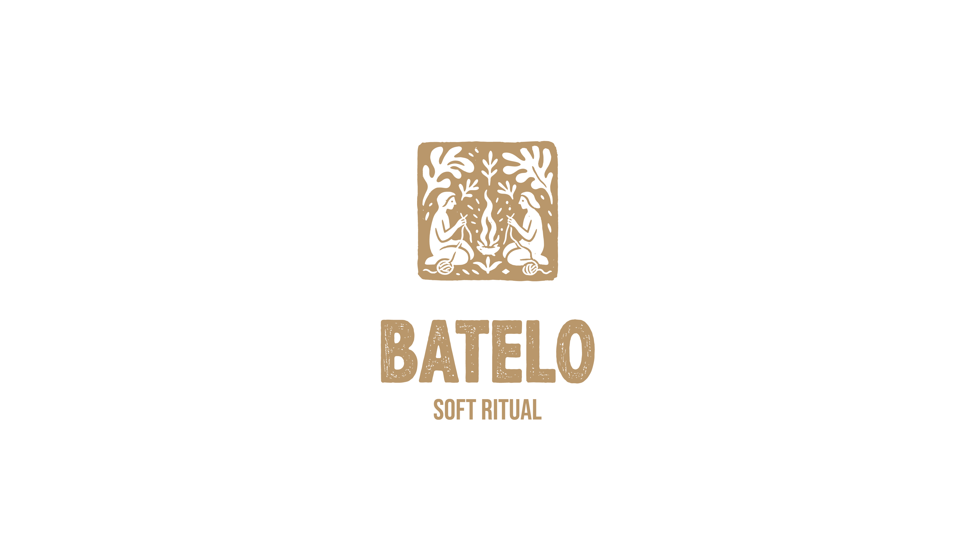 Gold BATELO logo with the Soft Ritual tagline centered on a white background